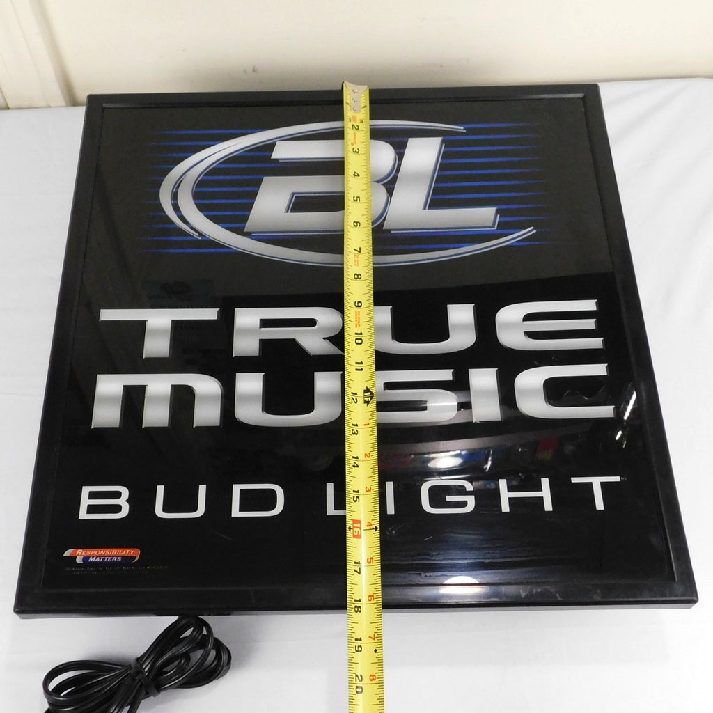 Vintage Bud Light True Music Lighted Bar Sign Beer Man Cave Lamp Tested 2005