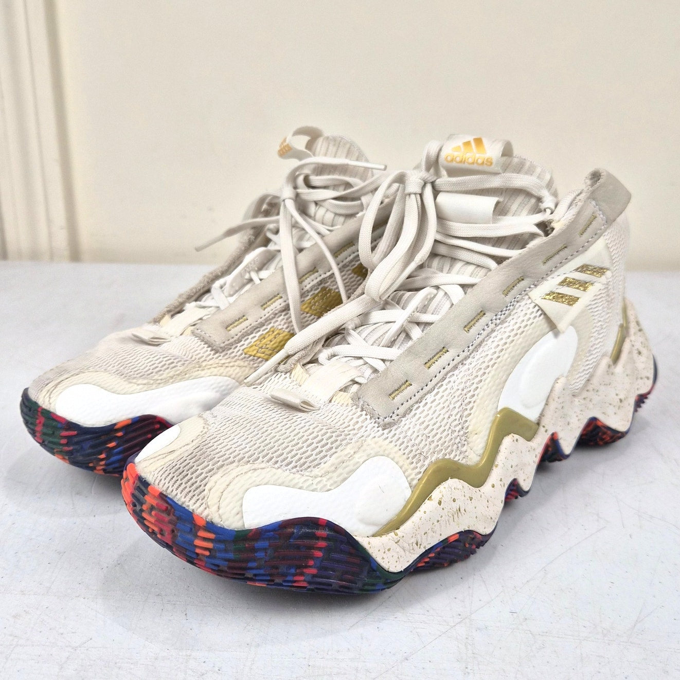 Adidas Exhibit B Mid Basketball Shoes Size Womens 8 Gold Metallic Candace Parker
