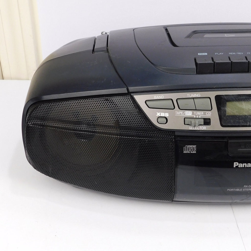 Panasonic RX-DS17 Portable Stereo Boombox CD Cassette Radio Front Loading Tested