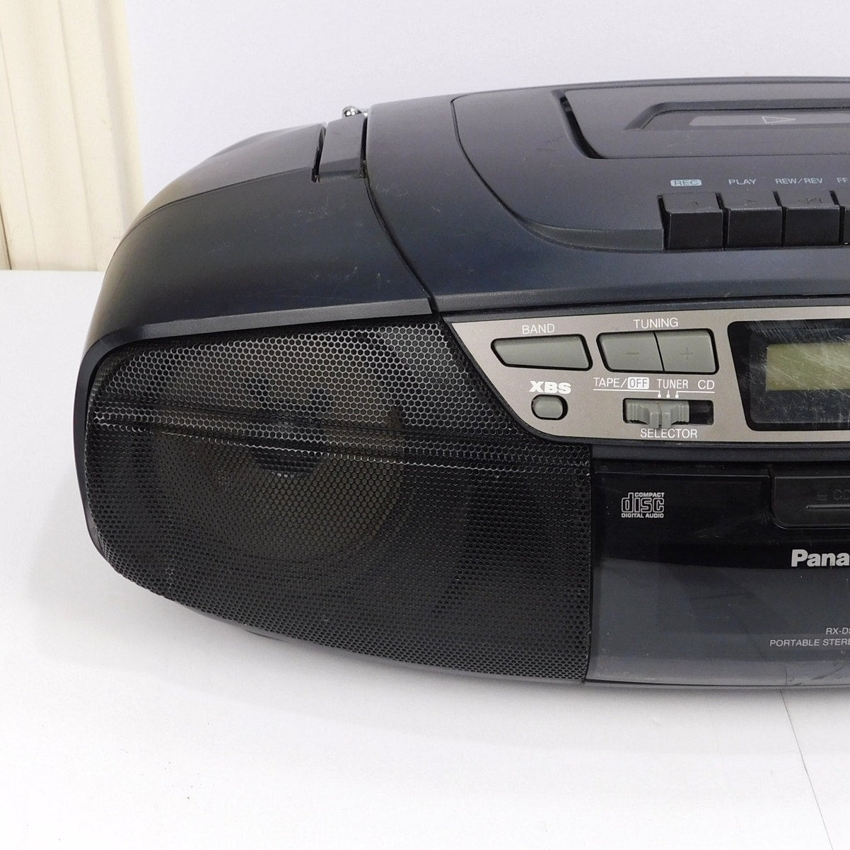 Panasonic RX-DS17 Portable Stereo Boombox CD Cassette Radio Front Loading Tested