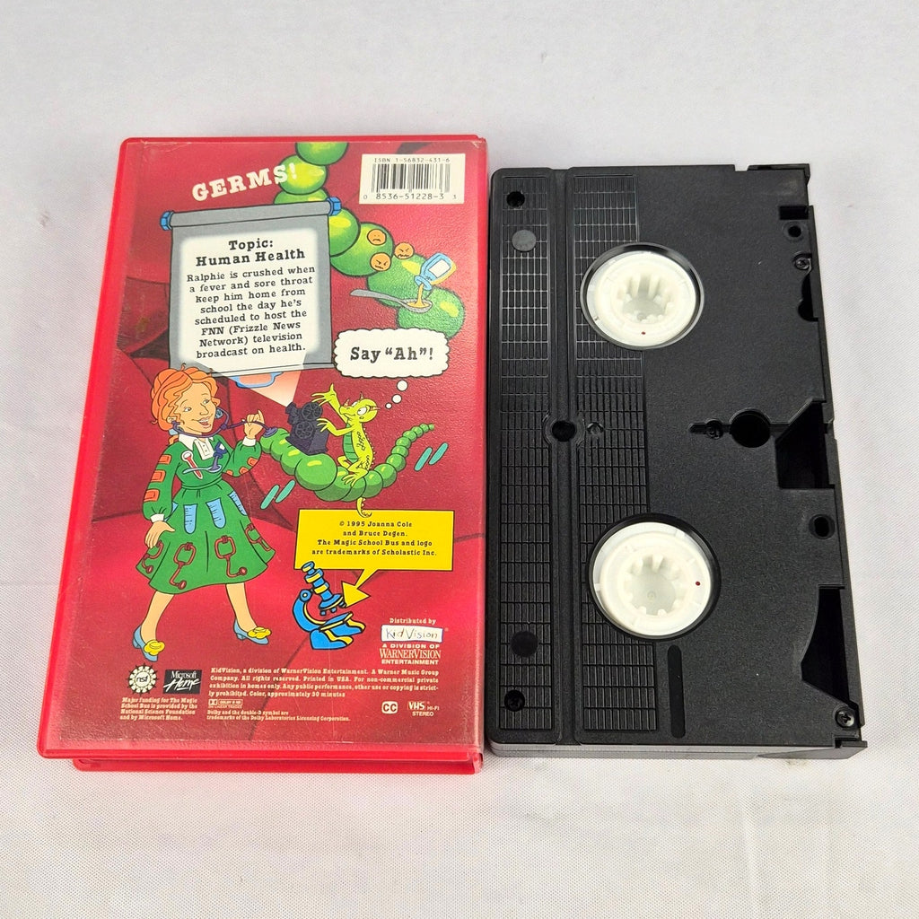The Magic School Bus Inside Ralphie VHS Tested Red Clamshell 1995 Scholastic