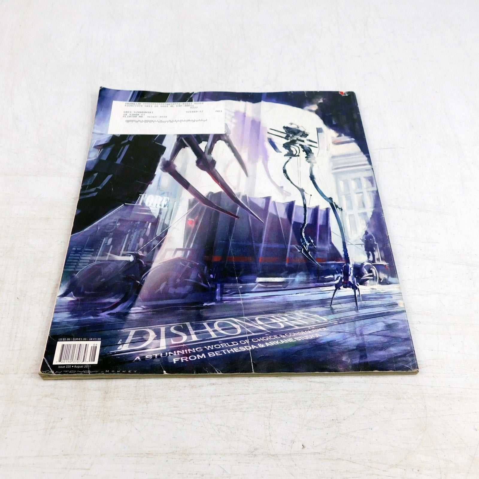 Game Informer Magazine Issue 220 August 2011 Dishonored Cover