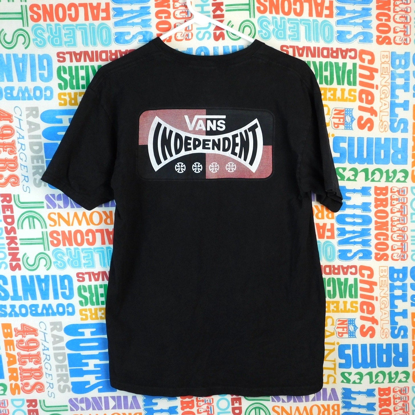 Vans x Independent Trucks T Shirt Mens Medium Black Skateboarding Skate Graphic
