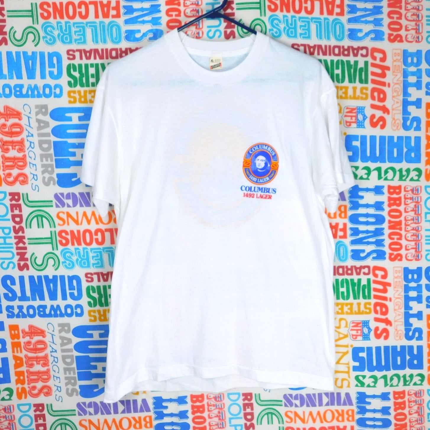 80s Columbus 1492 Lager T Shirt - Size XL