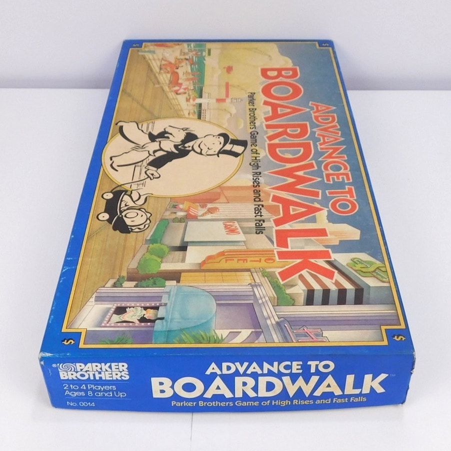 Vintage 1985 Advance to Boardwalk Parker Brothers Board Game Complete CIB