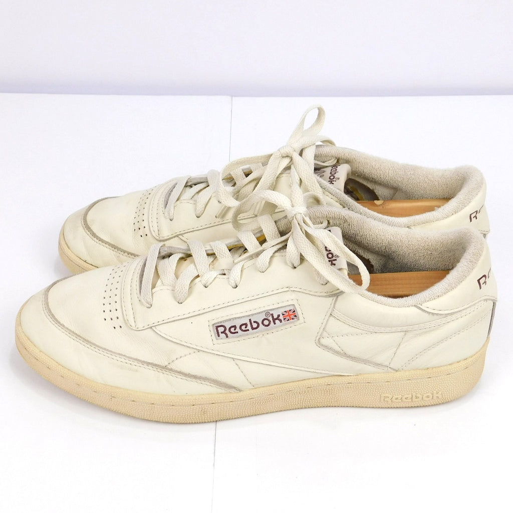 Vintage 90s Reebok Club C Sneakers Size Men's 11.5 Soft Leather White Beige