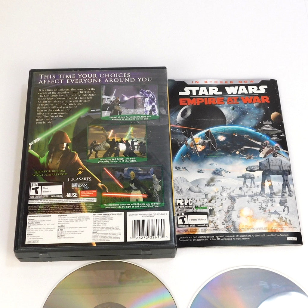 Star Wars KOTOR II The Sith Lords PC 4 Disc Complete Manual LucasArts 2005