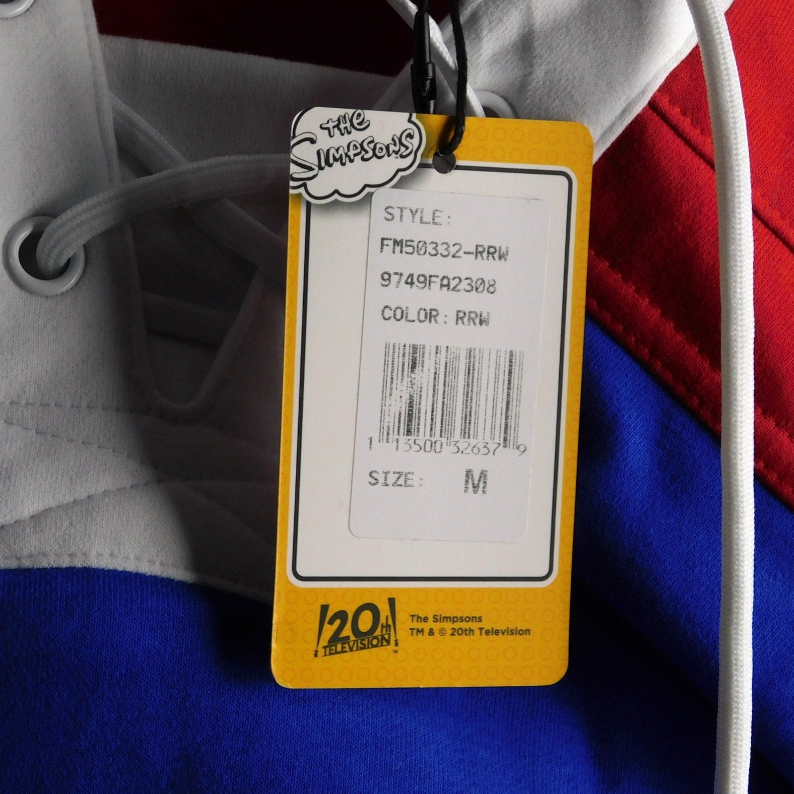 The Simpsons Hockey Jersey Hoodie Size M Springfield Puckhead New With Tags