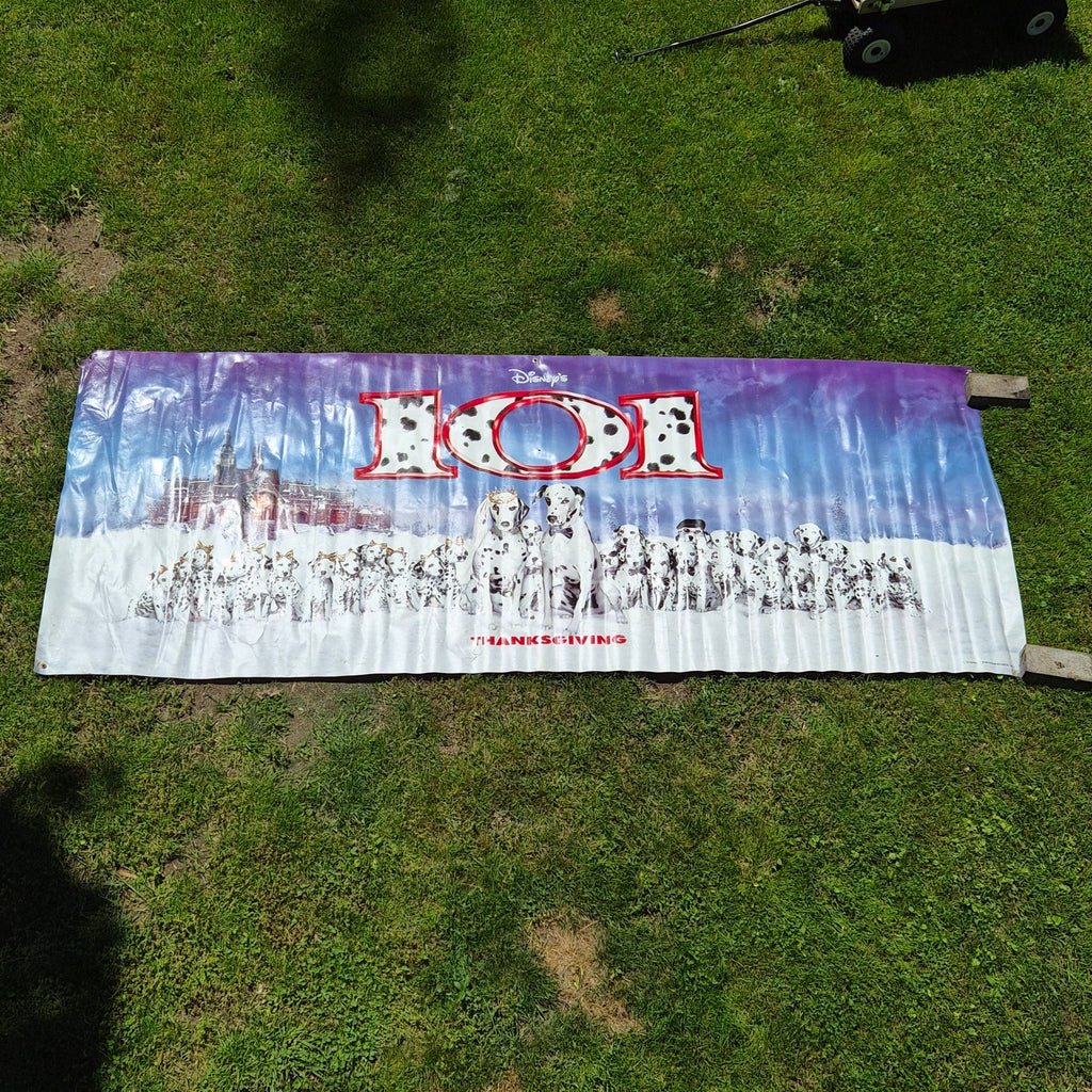 Disney 101 Dalmatians Movie Theater Vinyl Banner 10' x 4' Thanksgiving 1996