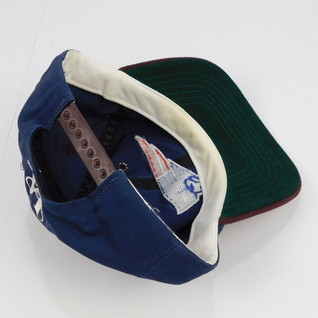 90s Logo Athletic New England Patriots Maroon Brim Snapback Hat - Adjustable