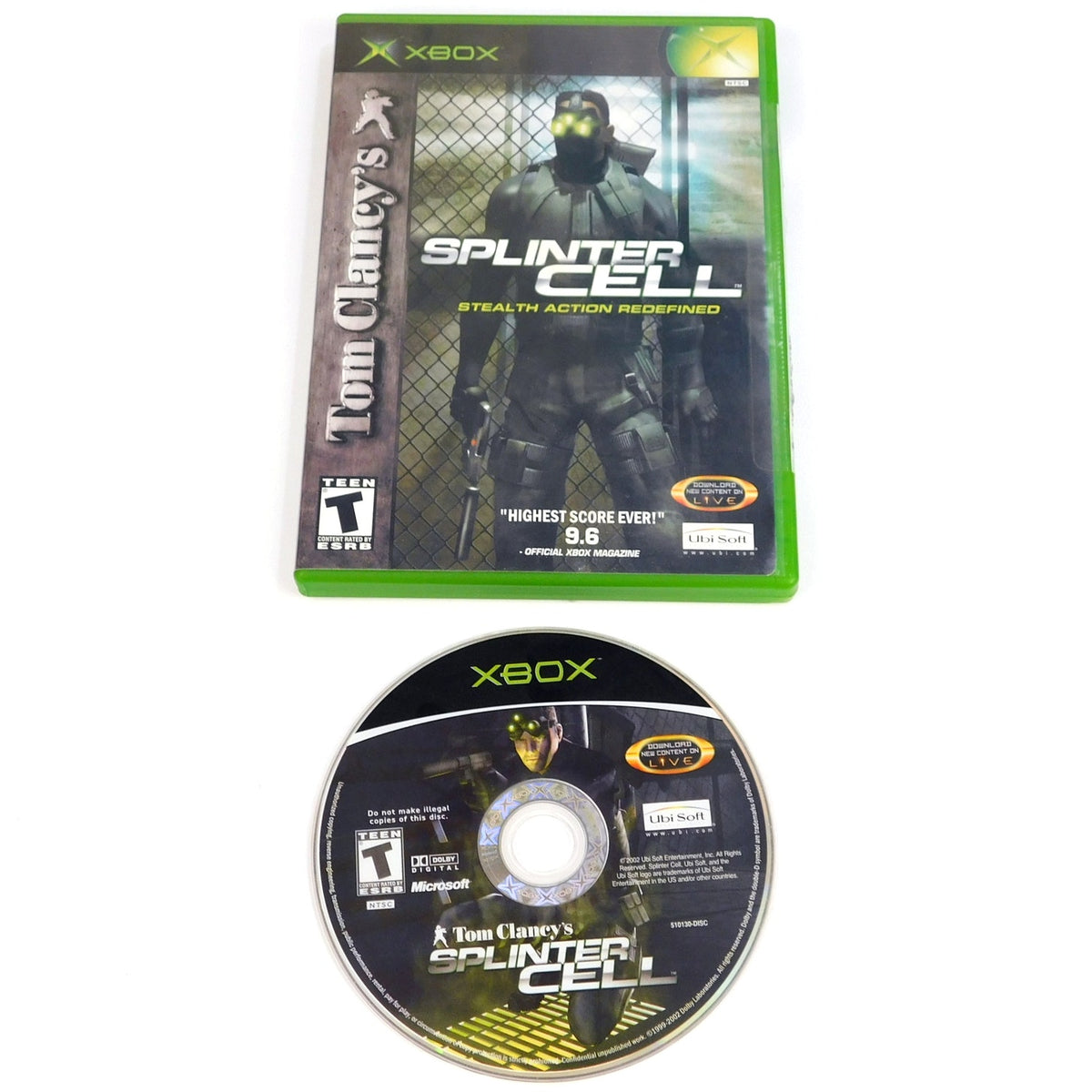 Tom Clancy's Splinter Cell Original Xbox 2002 No Manual Tested Working Ubisoft