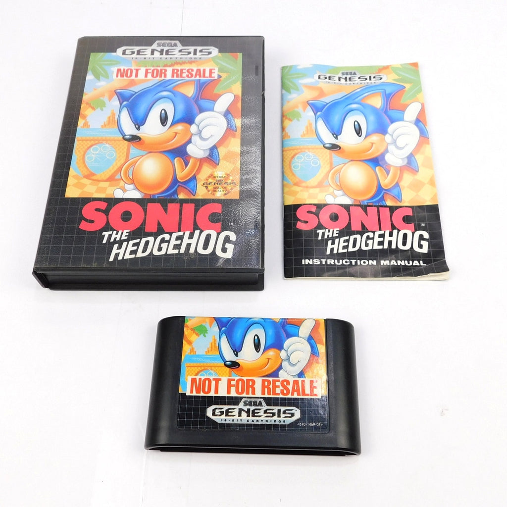 Sonic The Hedgehog SEGA Genesis Complete CIB Tested Working 1991 Not For Resale
