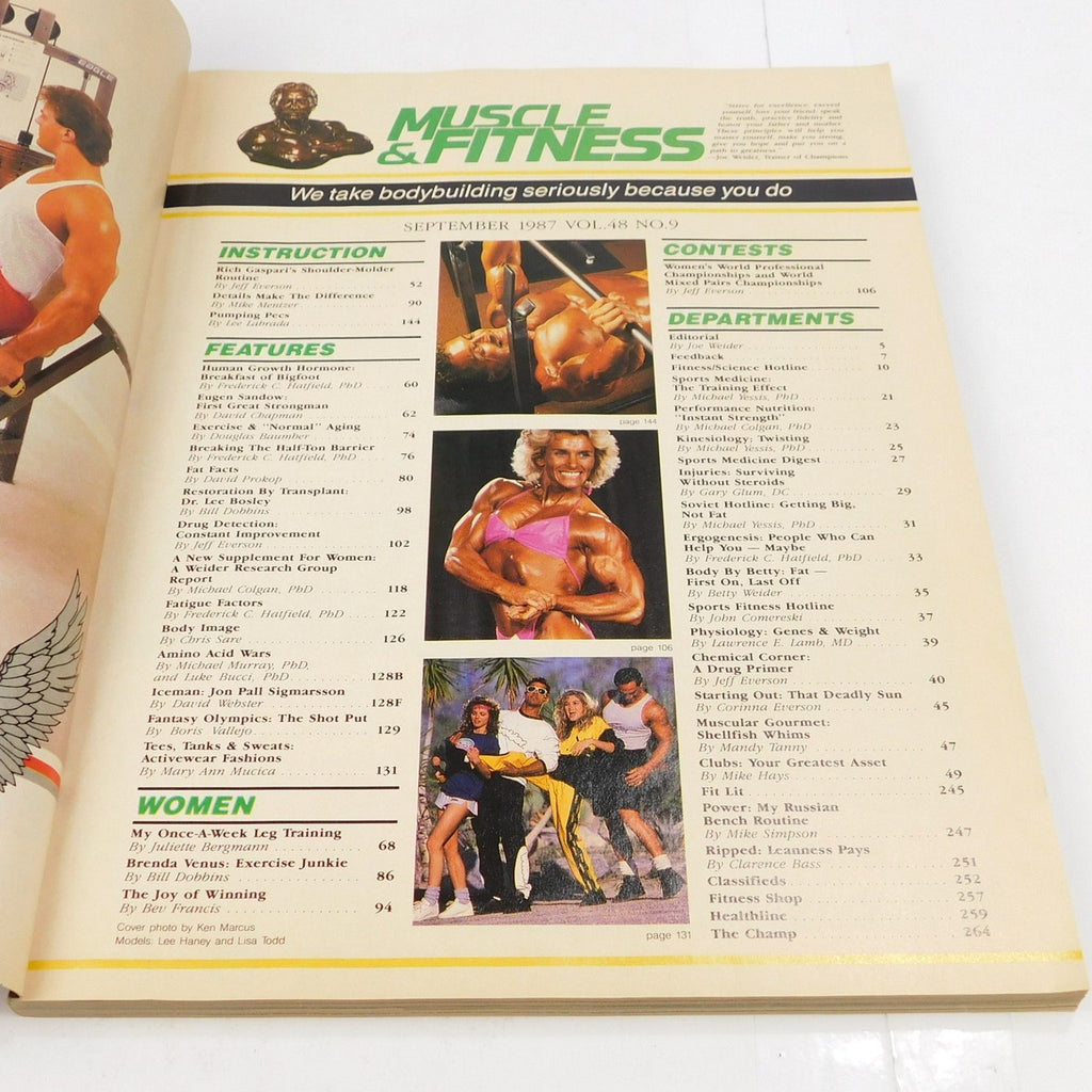 Muscle & Fitness September 1987 Lee Haney Mr Olympia Lisa Todd Bodybuilding