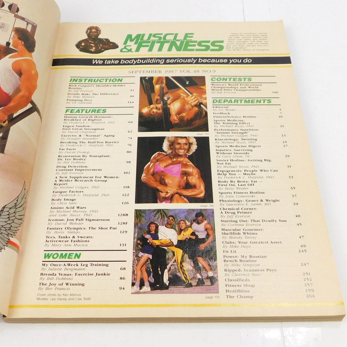 Muscle & Fitness September 1987 Lee Haney Mr Olympia Lisa Todd Bodybuilding