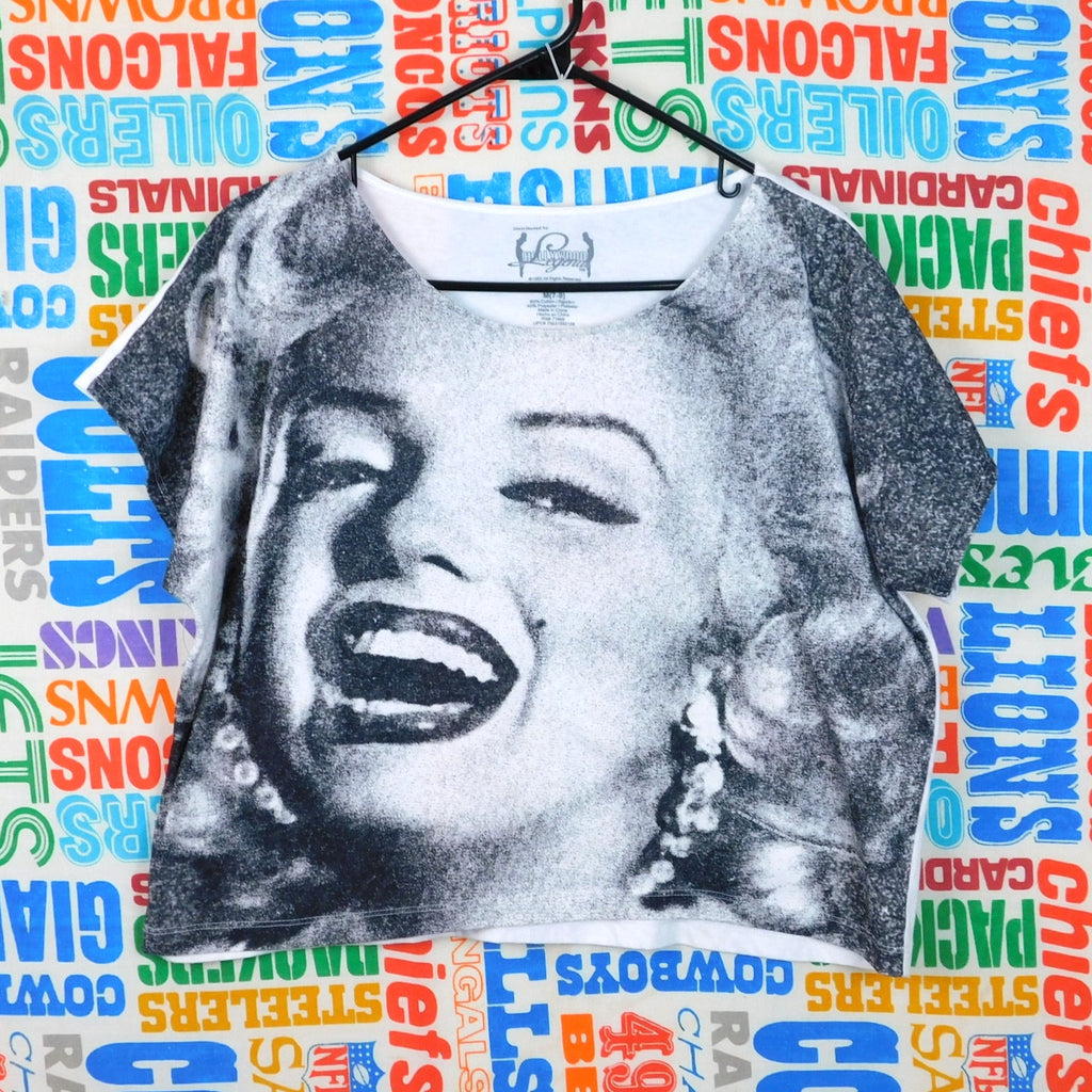 Hollywood Legends Marilyn Monroe Cropped T Shirt - Size M