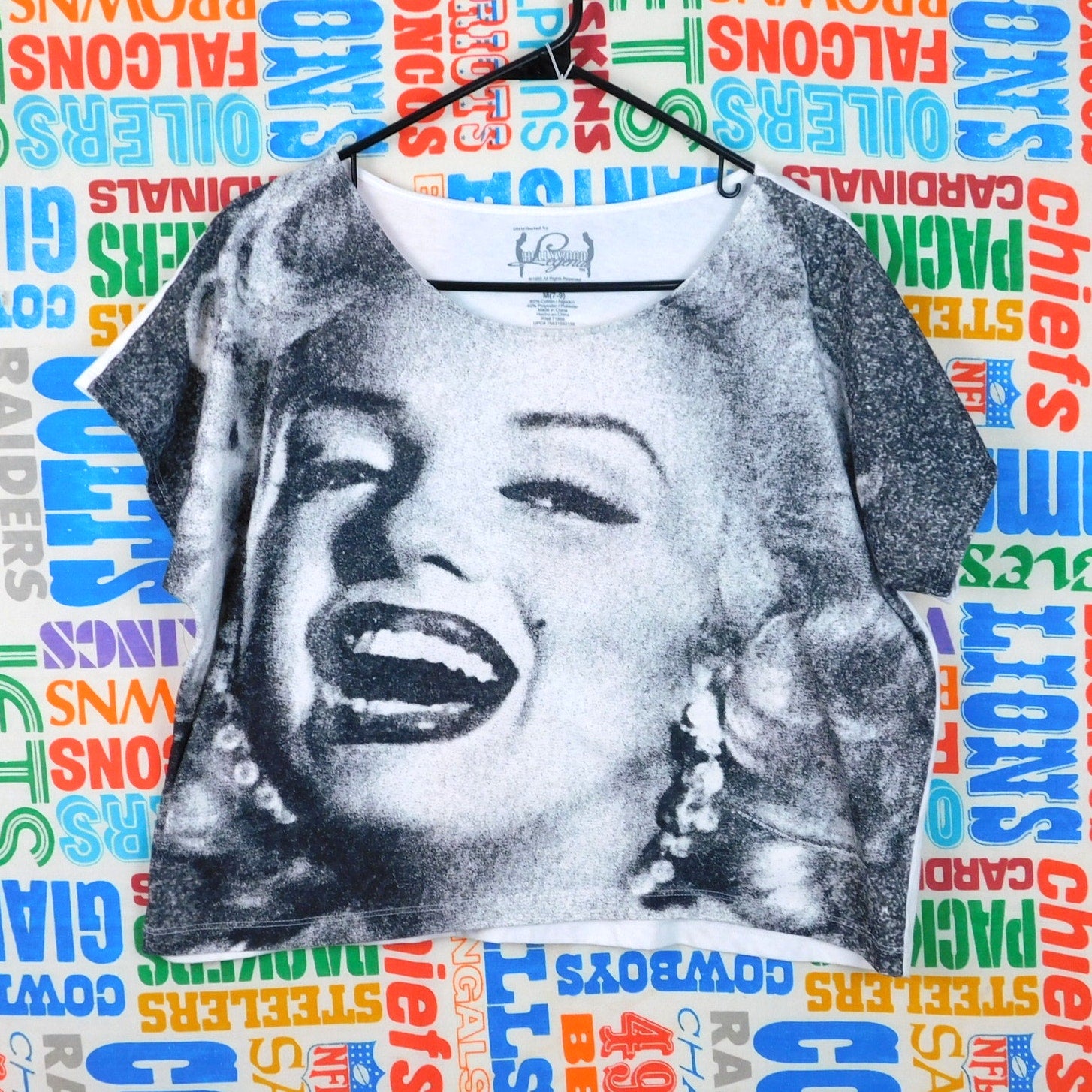 Hollywood Legends Marilyn Monroe Cropped T Shirt - Size M