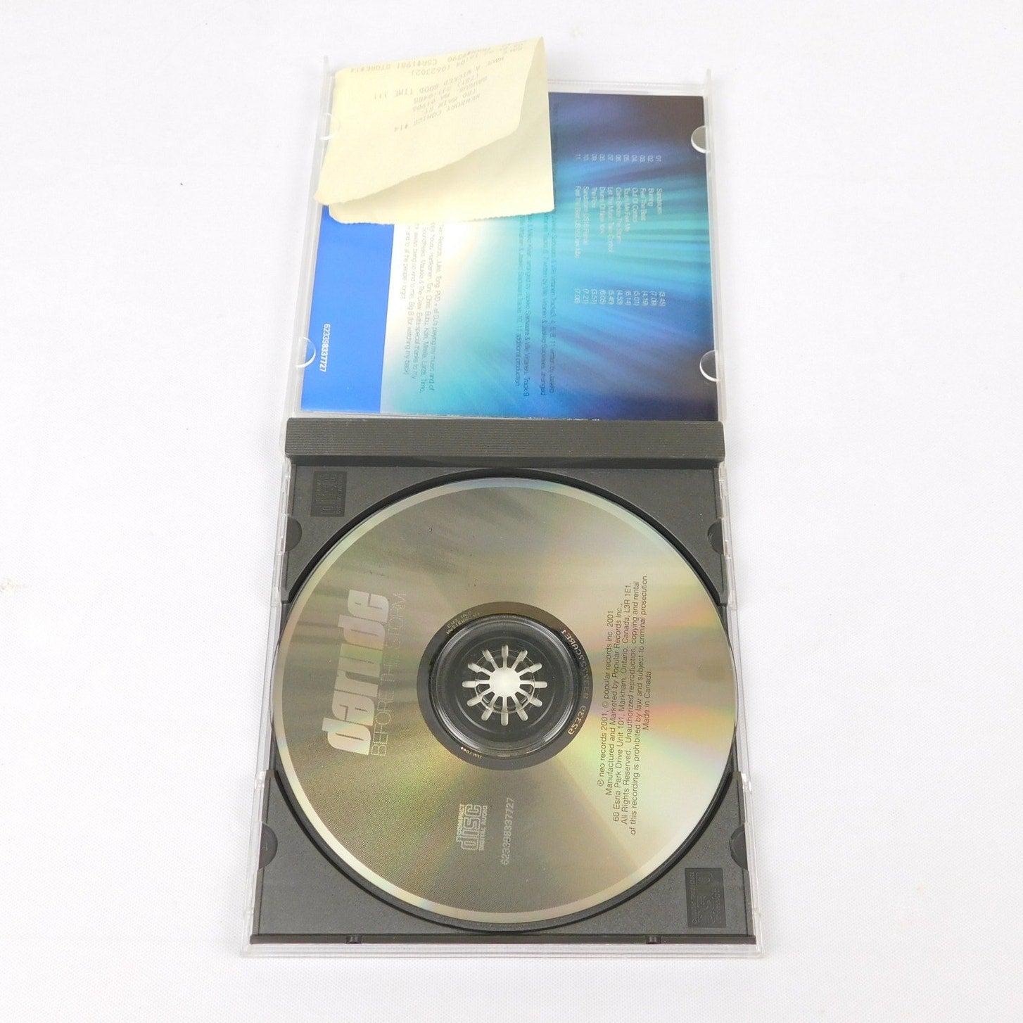Darude Before The Storm CD Tested 2001 Neo Records w/ Original Purchase Receipt