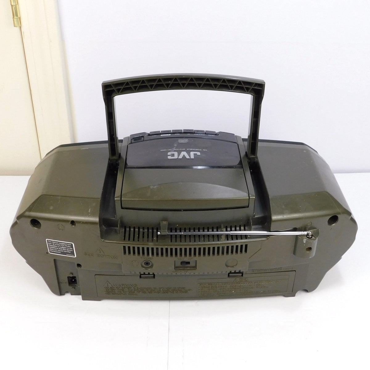 Vintage JVC RC-QN25BK CD Cassette Boombox AM FM Radio Tested 1998