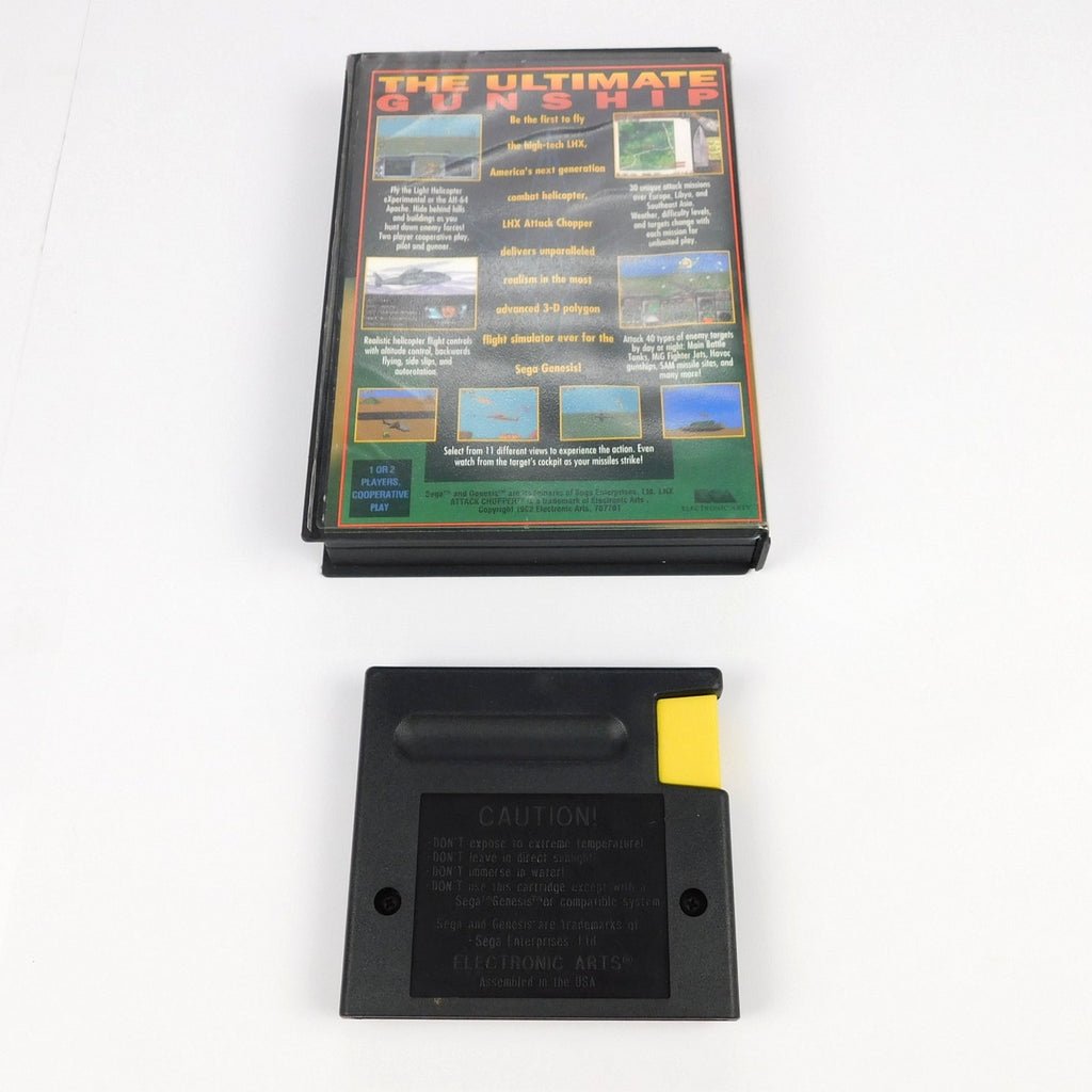 LHX Attack Chopper Sega Genesis Game Case & Cartridge Tested Working No Manual