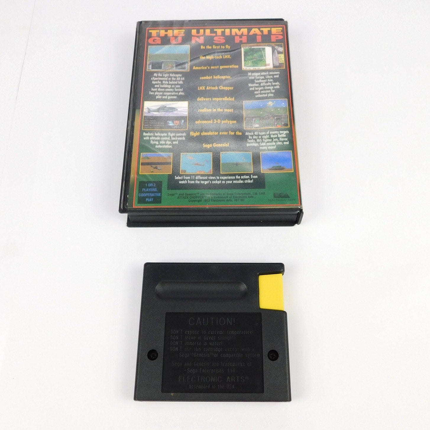 LHX Attack Chopper Sega Genesis Game Case & Cartridge Tested Working No Manual