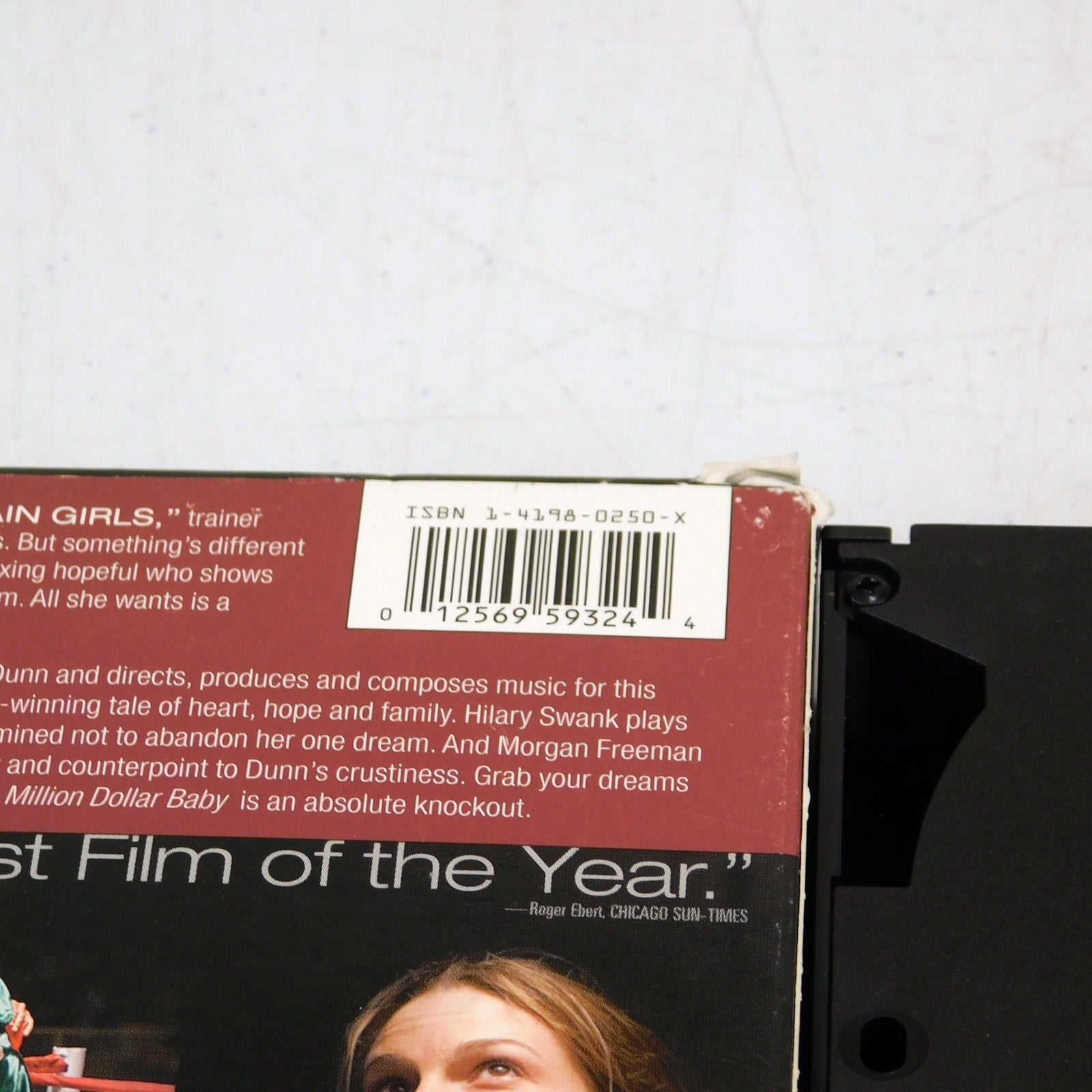 Million Dollar Baby VHS 2005 Tested Late Release Blockbuster Shell Damage