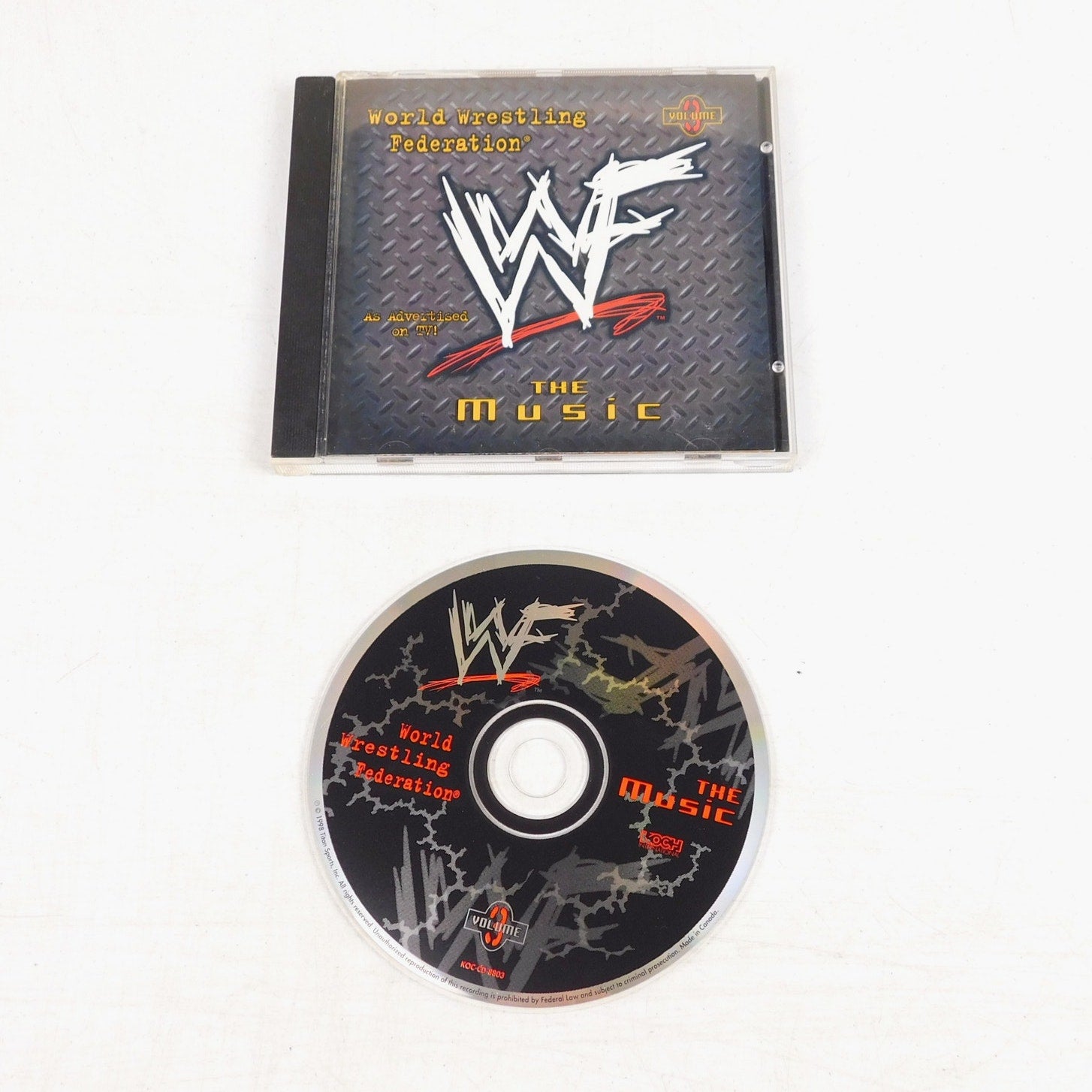 WWF The Music Volume 3 CD Tested 1998 World Wrestling Federation KOC-CD-8803