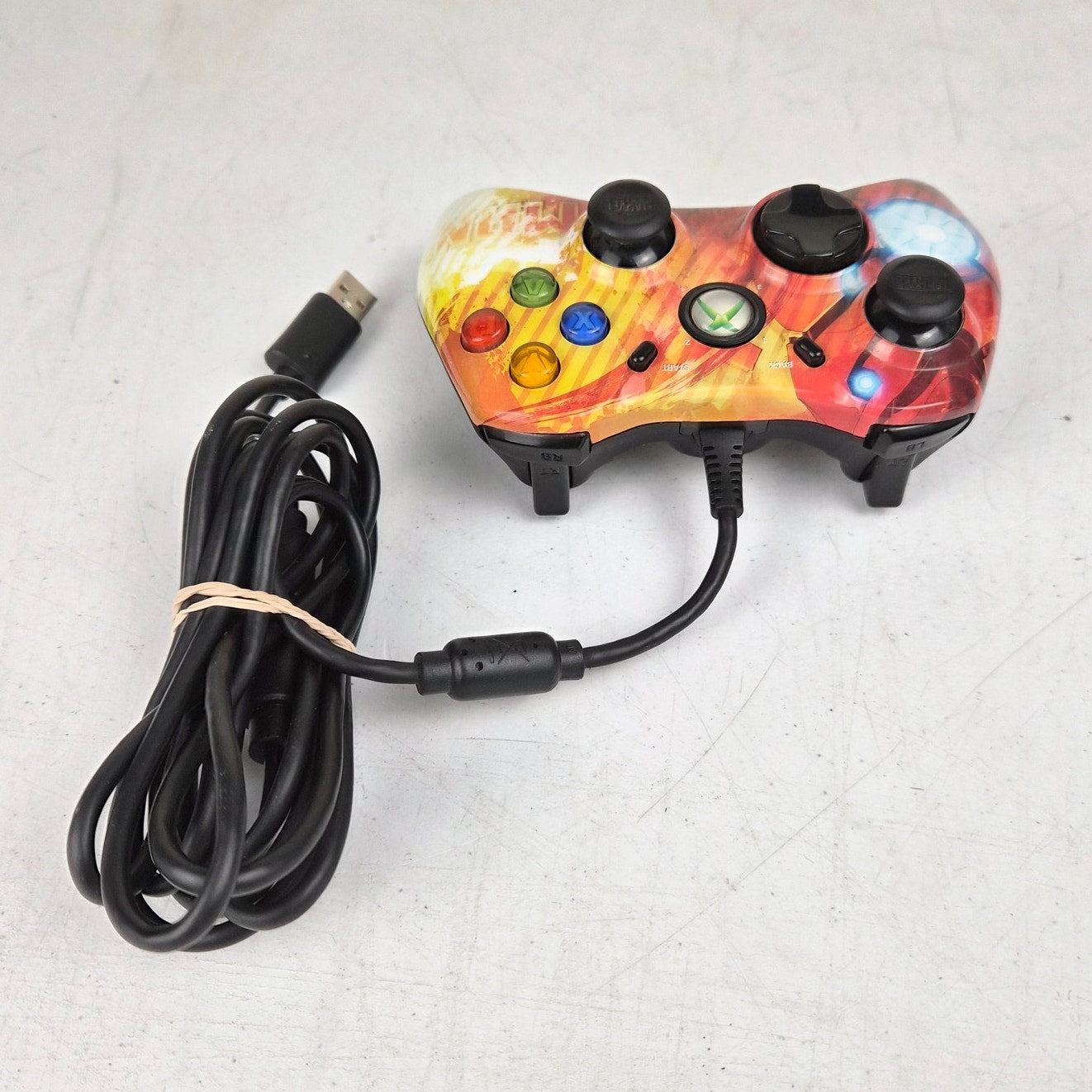 Iron Man Xbox 360 Controller Wired PDP Marvel Tested Working USB