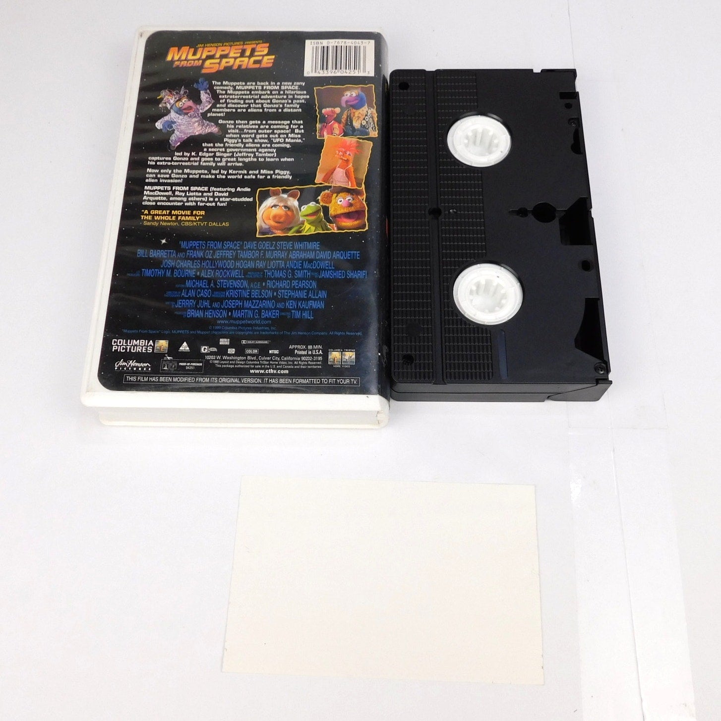 Muppets From Space VHS 1999 Tested Clamshell Jim Henson Columbia Pictures