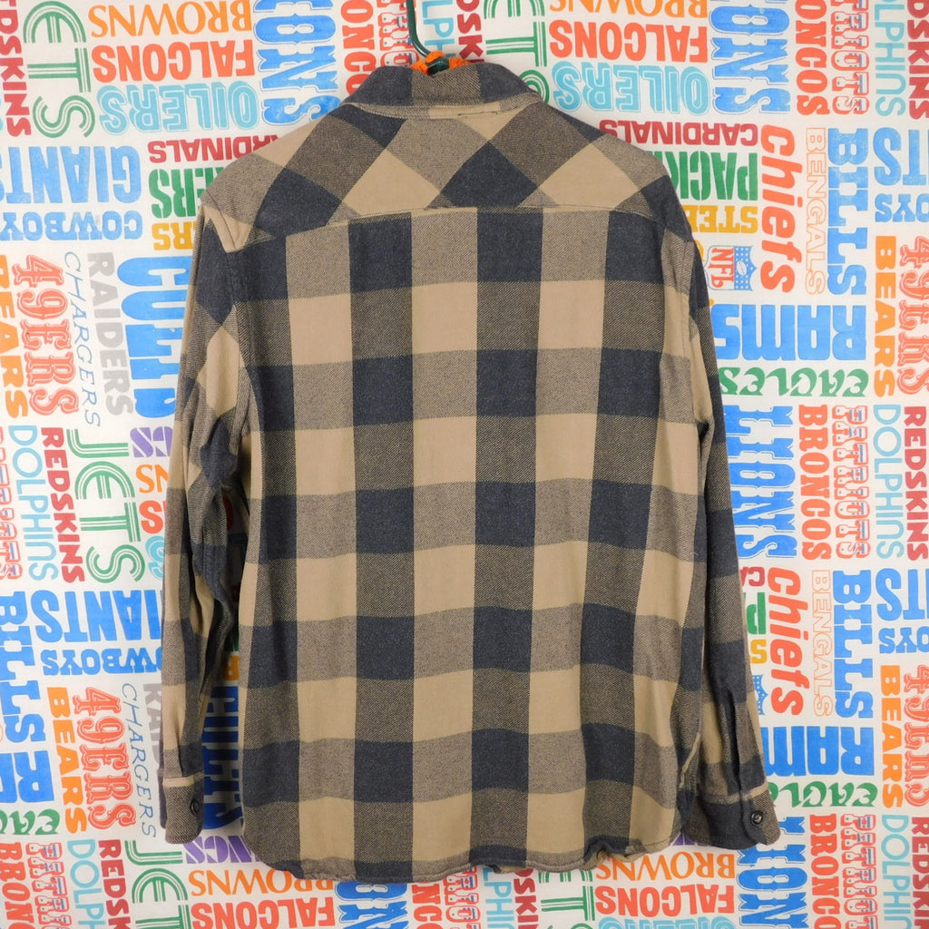 American Eagle Yellow/Black Heavyweight Flannel Shirt - Size XL