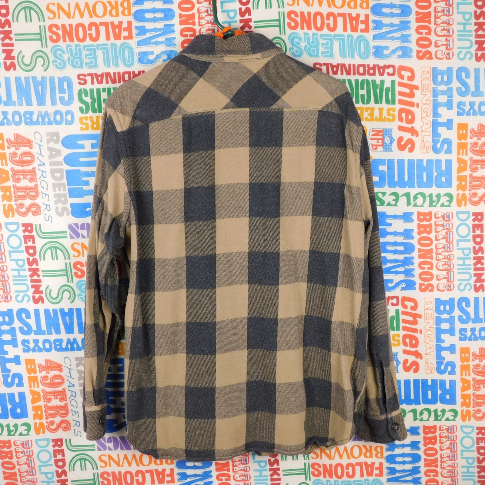 American Eagle Yellow/Black Heavyweight Flannel Shirt - Size XL