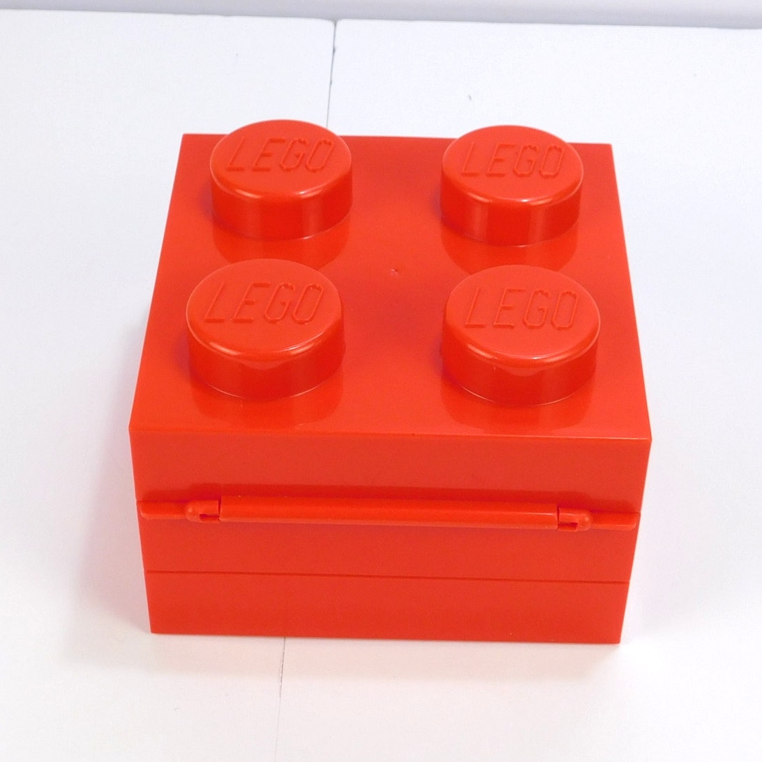 LEGO Room Copenhagen 4024 Red Brick Lunch Box Pink Handle Storage Container