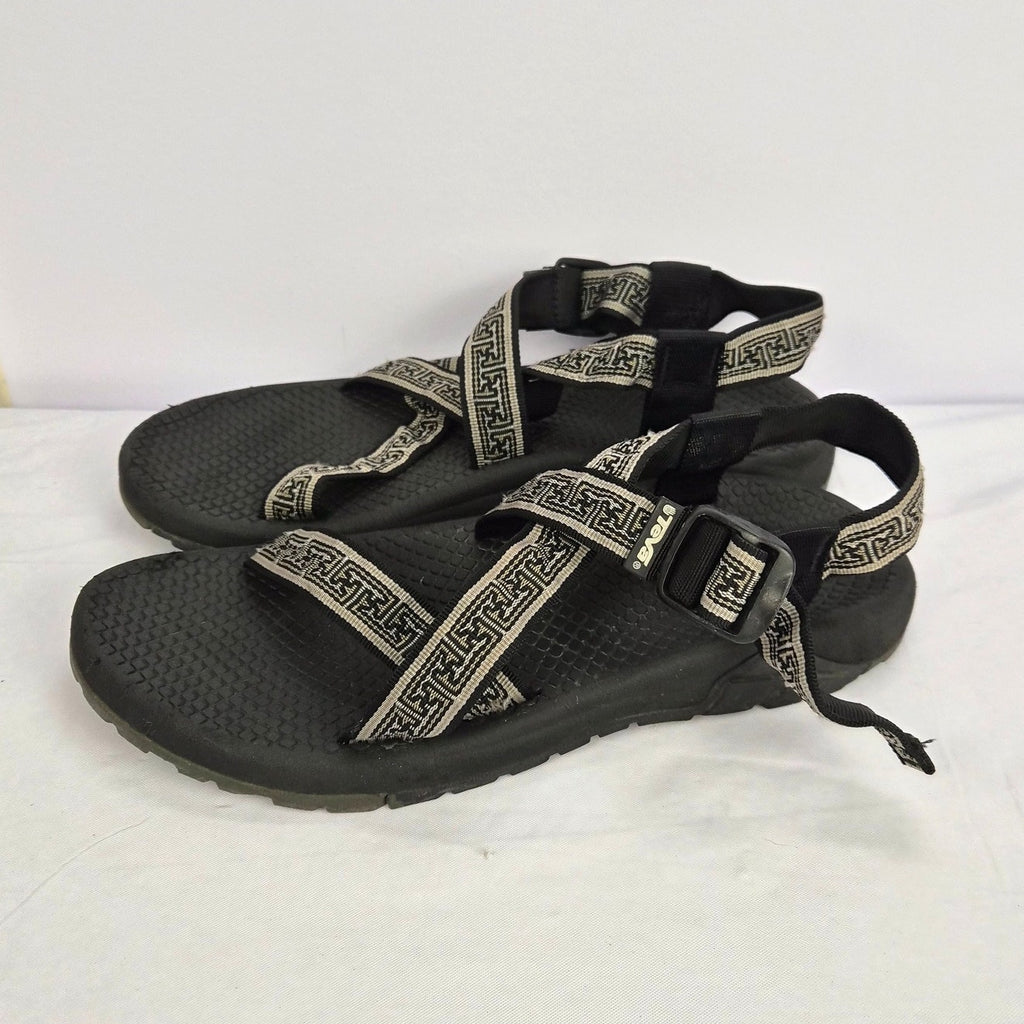Vintage 1990s Teva Hiking River Sandals Size Men's 10 F10003C Greek Key Straps