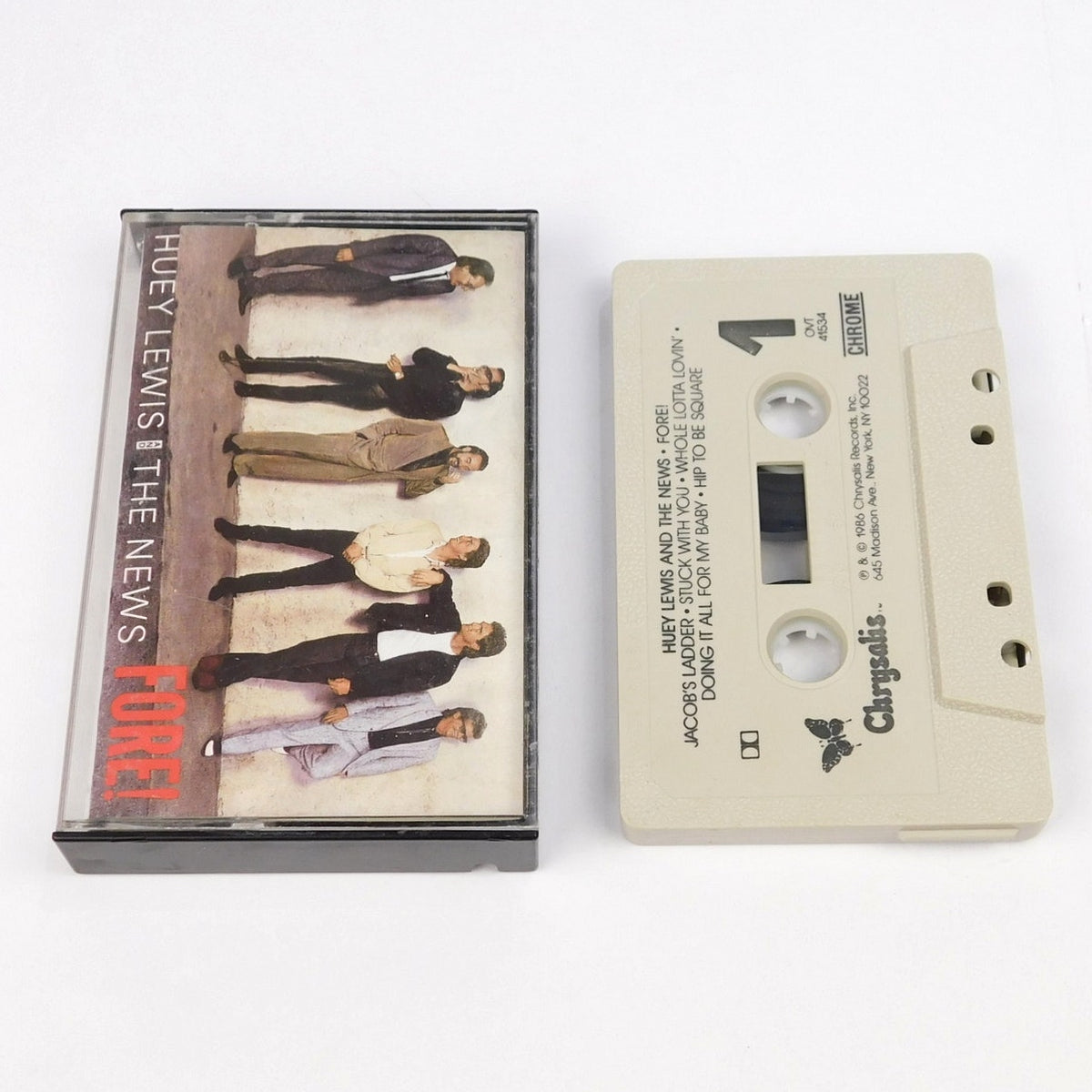 Huey Lewis And The News Fore Cassette 1986 Tested Chrysalis OVT 41534