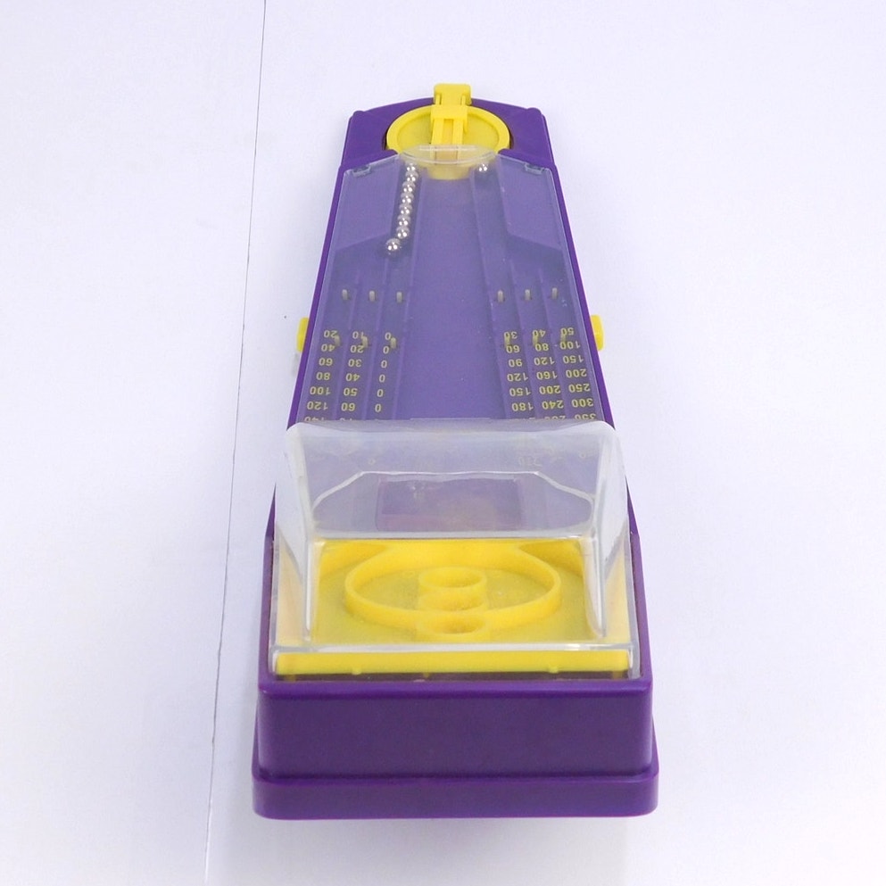 Ideal Toys Speedball Tabletop Skee Ball Toy Tested Working Purple Yellow 2000s
