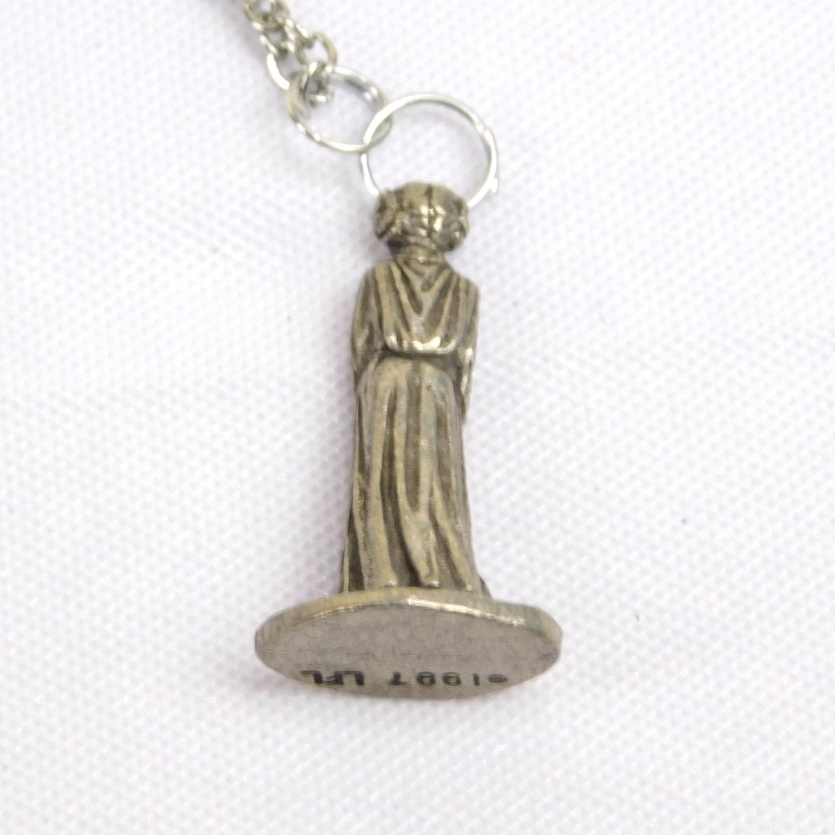 Vintage Princess Leia Necklace Star Wars Monopoly Game Piece Sterling Silver 1997