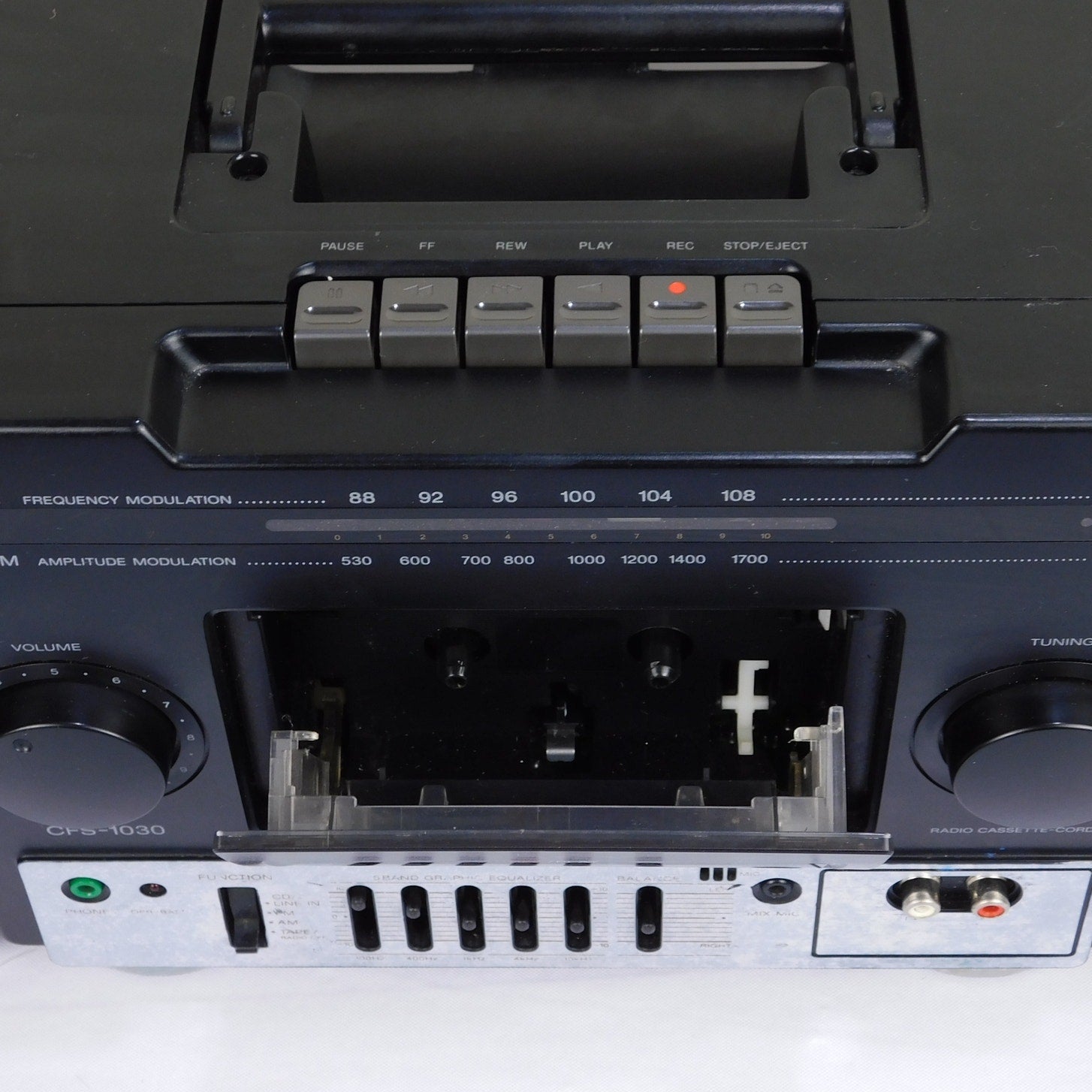 Sony CFS-1030 Portable Stereo Boombox Radio Cassette Deck Serviced New Belts 90s