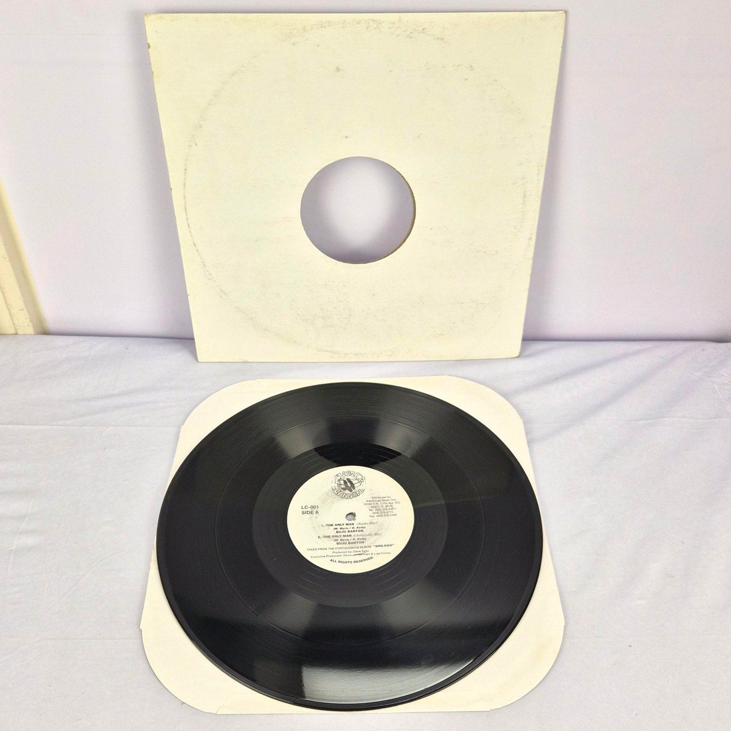 Buju Banton The Only Man Vinyl Record Promo Single 12" LC-001 Loose Cannon 1995