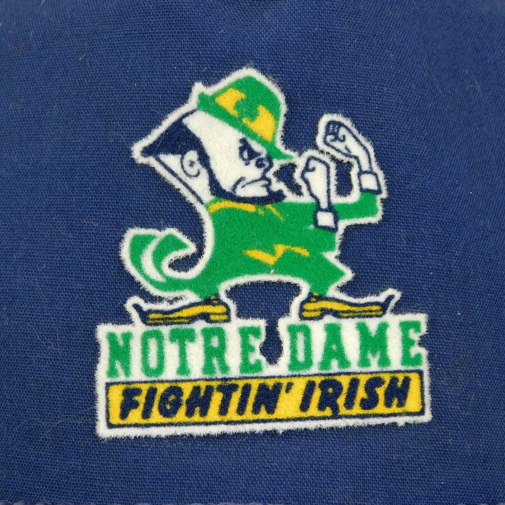 80s Notre Dame Fightin' Irish Rope Brim Snapback Hat - Adjustable