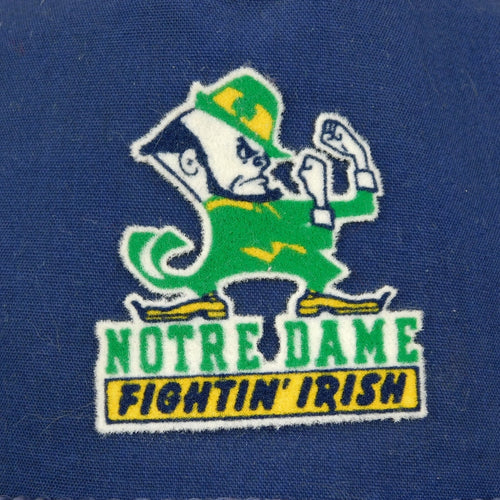 80s Notre Dame Fightin' Irish Rope Brim Snapback Hat - Adjustable