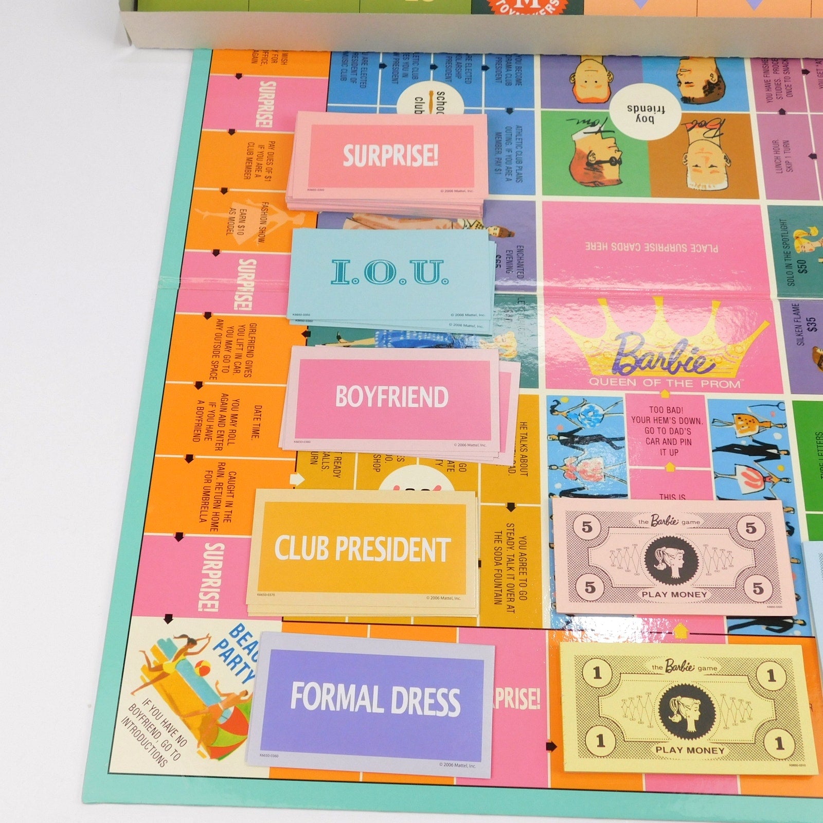 2006 Barbie Queen of the Prom Board Game Complete Mattel Reissue CIB