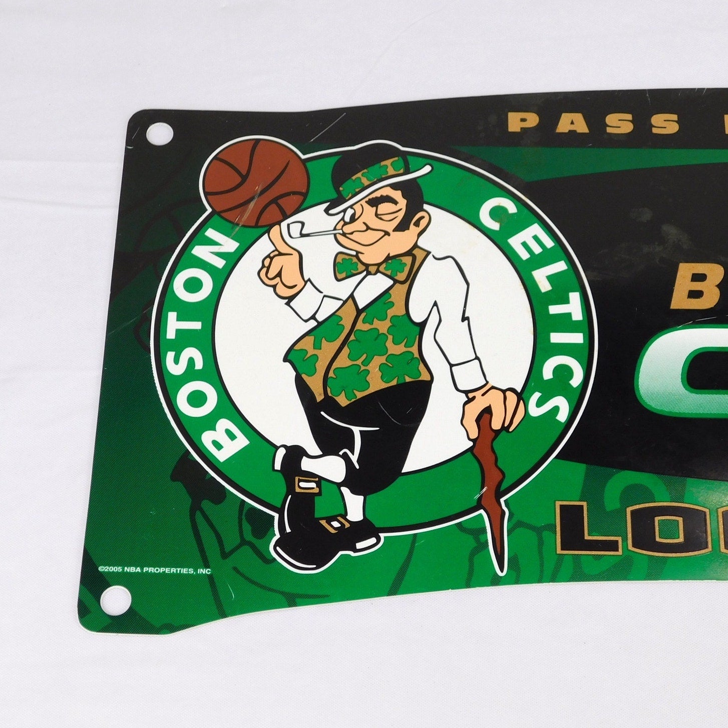 Boston Celtics Locker Room Sign 2005 Wincraft Plastic Wall Mount 18.5x8