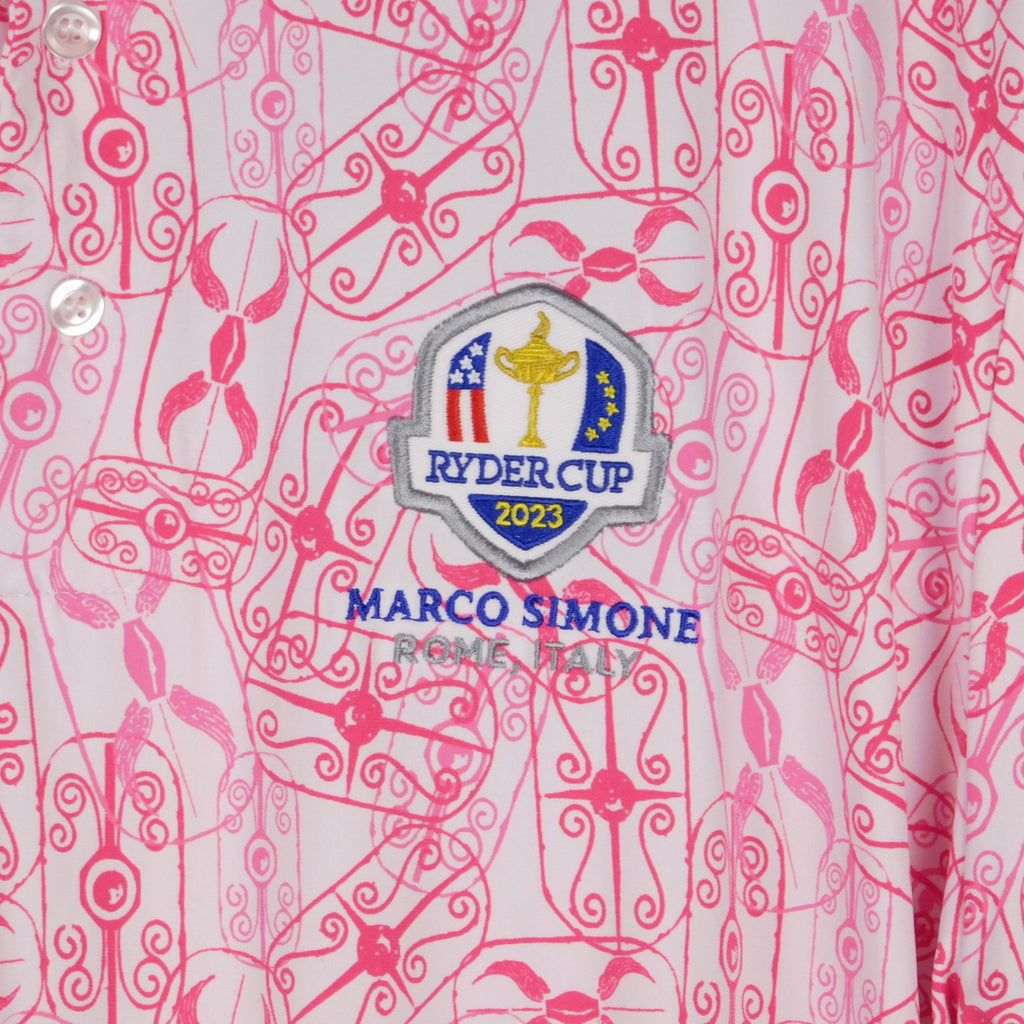 2023 Ryder Cup Chervo Marco Simone Pink Polo Shirt - Size XL, NWT