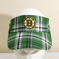 Boston Bruins Green Plaid Golf Visor Hat - Adjustable