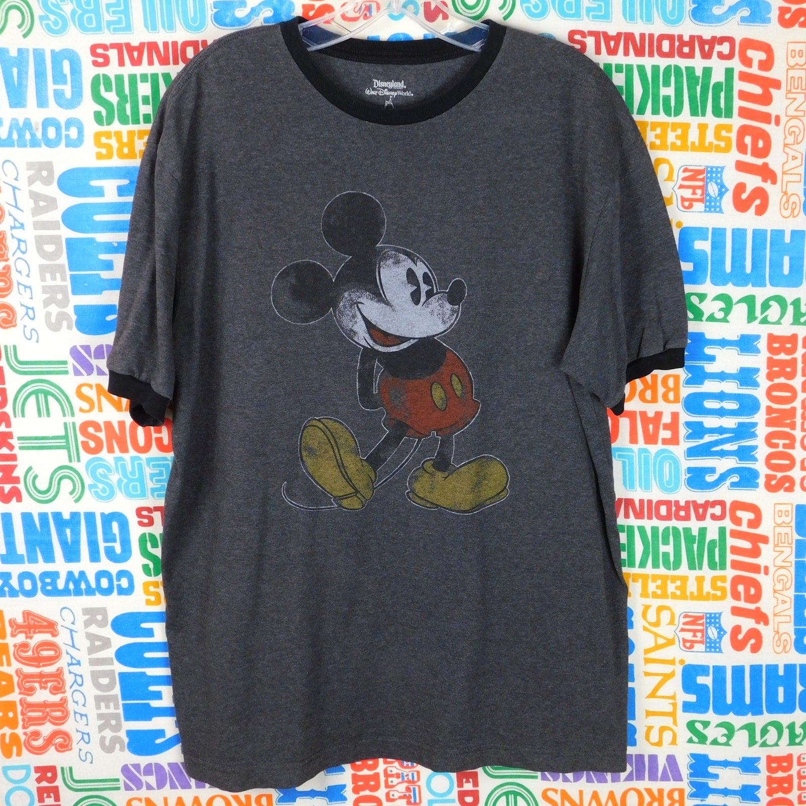 Disneyland Mickey Mouse Ringer Tee - Size L