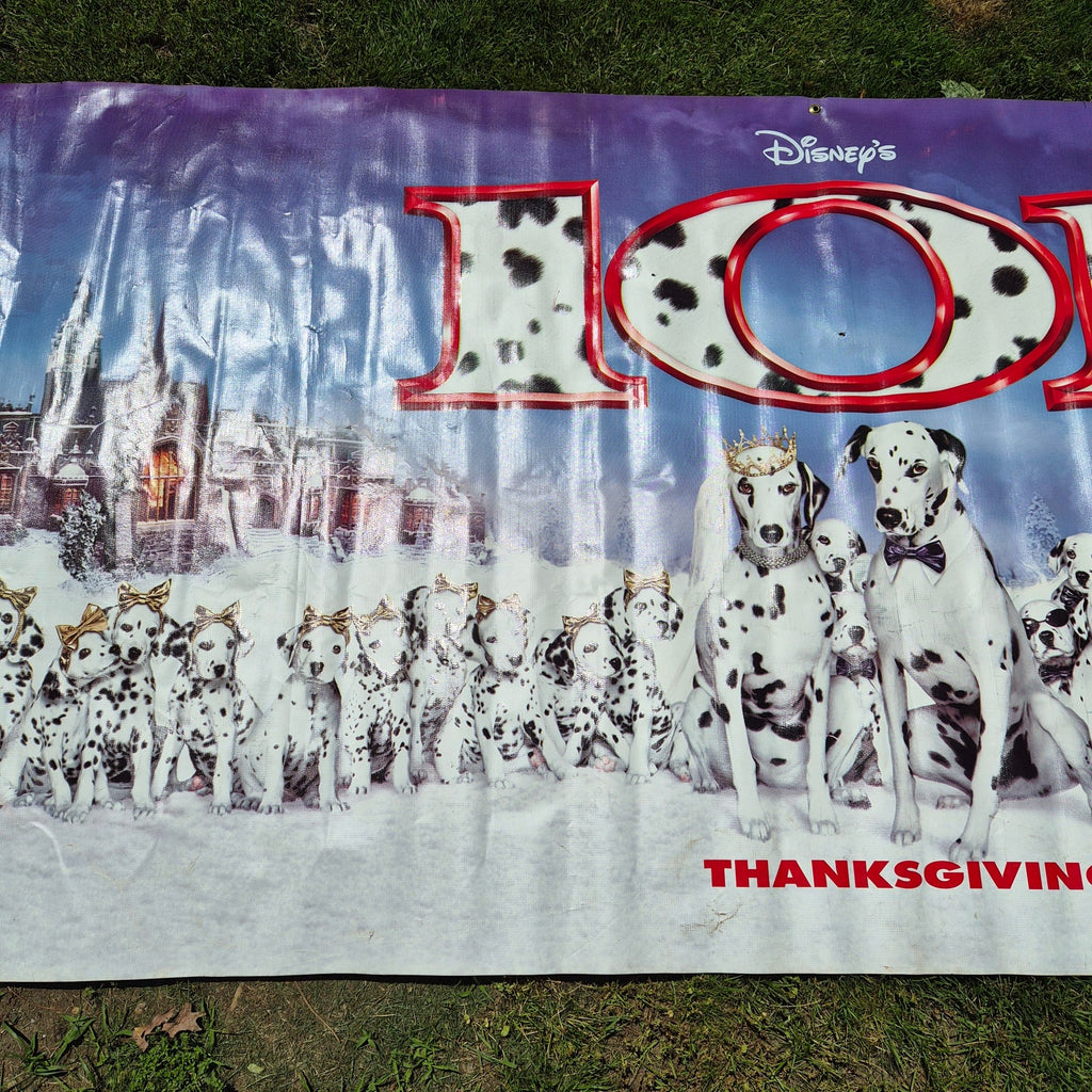 Disney 101 Dalmatians Movie Theater Vinyl Banner 10' x 4' Thanksgiving 1996