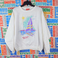 90s Cottontops Huntington Beach Sailboat Graphic Sweatshirt - Size L
