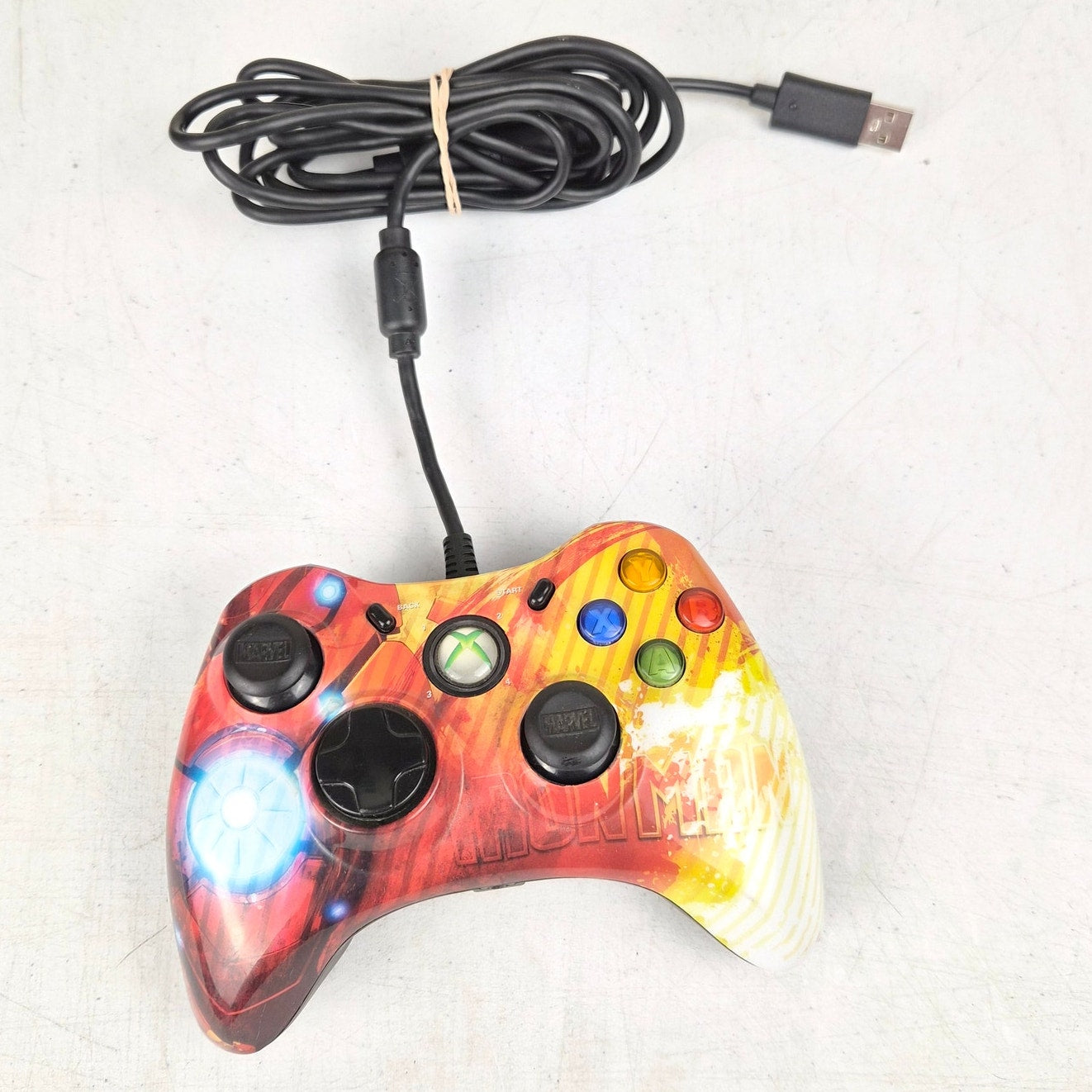 Iron Man Xbox 360 Controller Wired PDP Marvel Tested Working USB