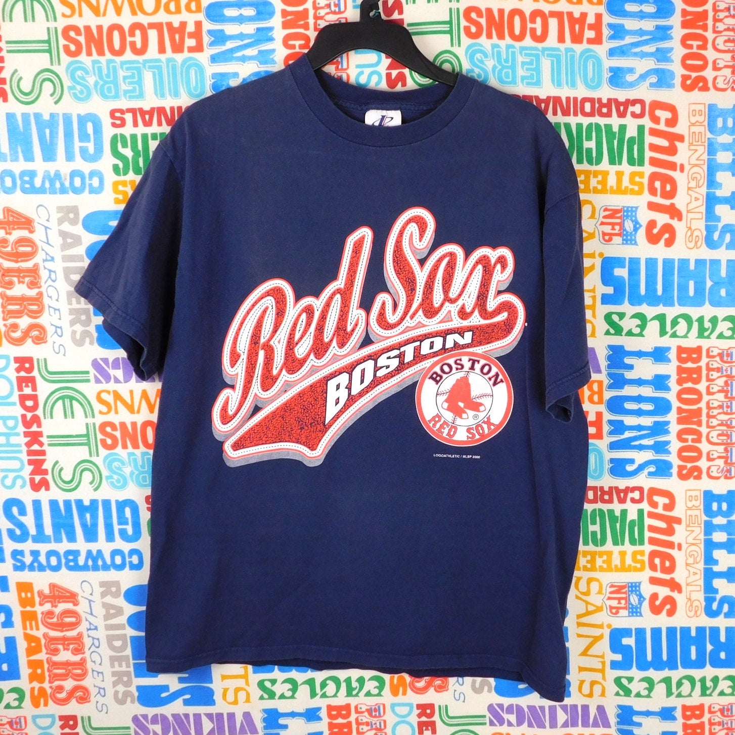 Y2K Logo Athletic Boston Red Sox Big Graphic T Shirt - Size L
