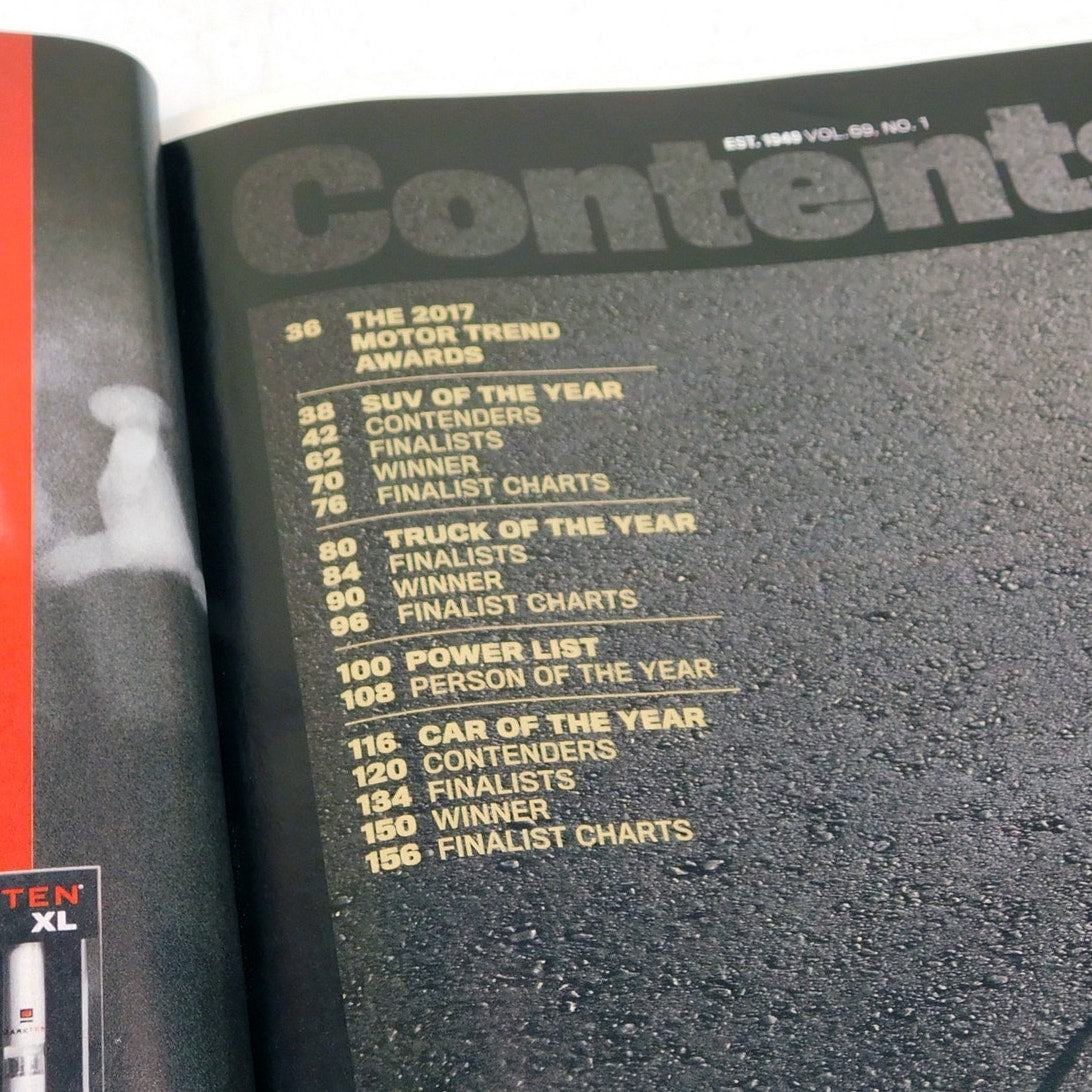 Motor Trend Magazine January 2017 Awards Grand Tour Back Cover Top Gear Clarkson
