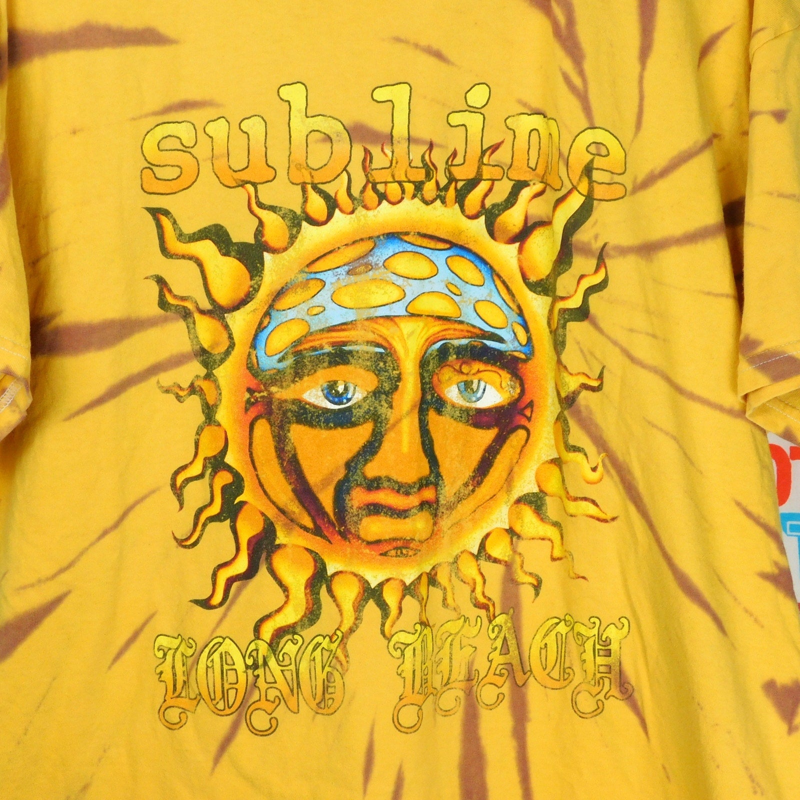 Sublime Sun Face Graphic Tie Dye T Shirt - Size L
